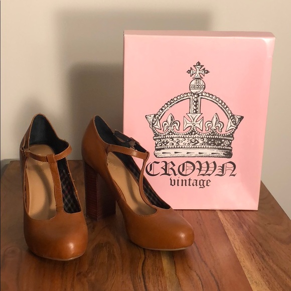 Crown Vintage Shoes - Crown Vintage Testra-Cv -Cognac -Size 9M